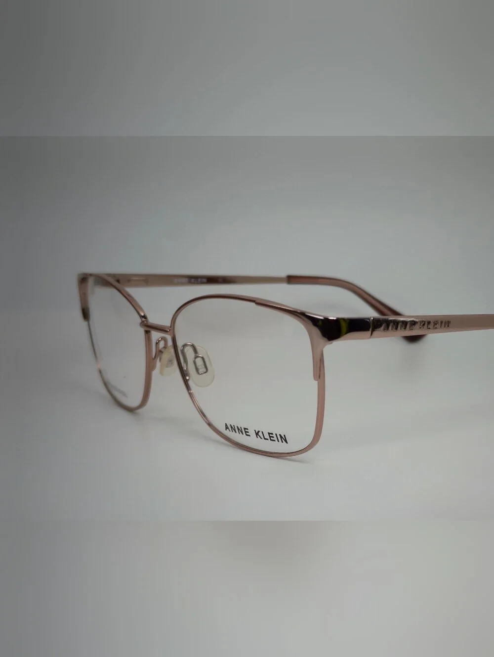 Anne Klein AK 5053. Rose Gold Cat-Eye Stainless Steel Glasses.